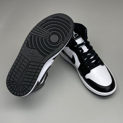 NIKE AIR JORDAN 1 Mid Panda Shoe Women's Sz 8 Black / White DV0991-101 (New)