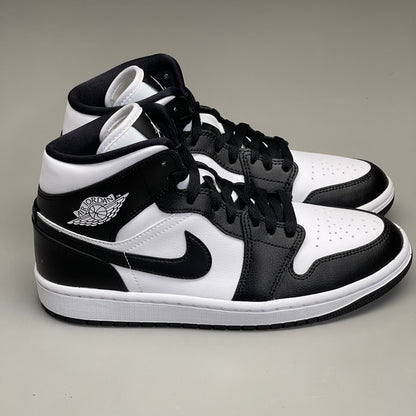 NIKE AIR JORDAN 1 Mid Panda Shoe Women's Sz 8 Black / White DV0991-101 (New)